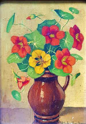 Huibert Schallenberg - Stilleven met bloemen verkocht voor € 115!