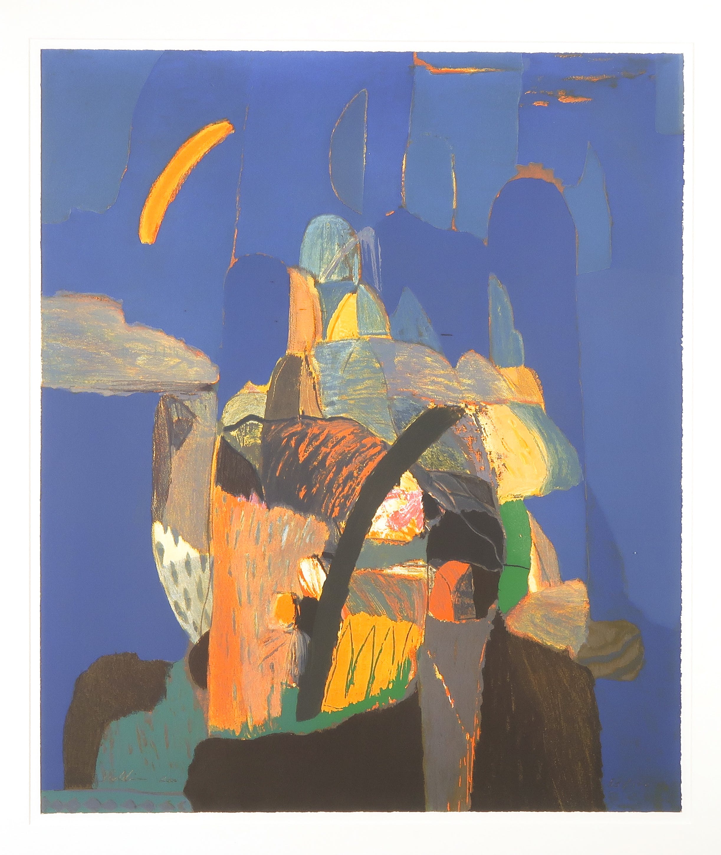 Ahmad Baldin - Zeefdruk, Nacht - Ingelijst kopen? Bied vanaf 35!