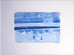 Paul Overhaus - Gouache, Wad IV - Ingelijst verkocht voor € 50!