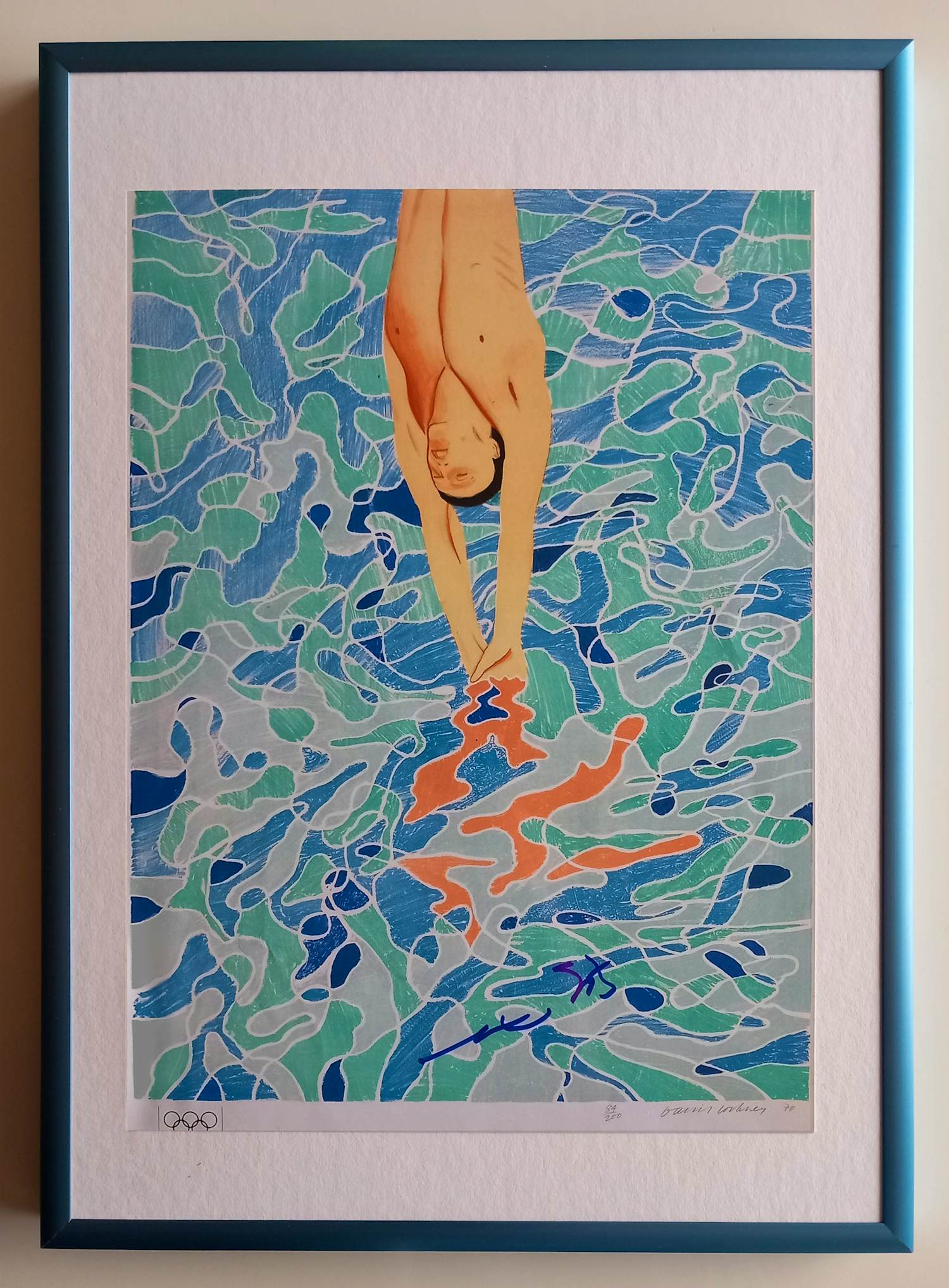 David Hockney - The Diver – Gesigneerd door Mark Spitz kopen? Bied vanaf 145!