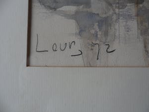 Niet of onleesbaar gesigneerd - Aquarel. Stadsgezicht van Leur uit 1972. kopen? Bied vanaf 1!