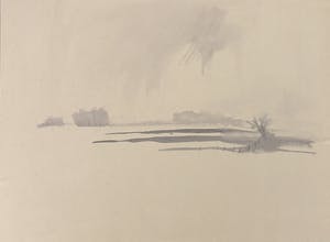 Wim de Bruin - Aquarel met inkt op papier, Lek bij Wijk bij Duurstede kopen? Bied vanaf 1!