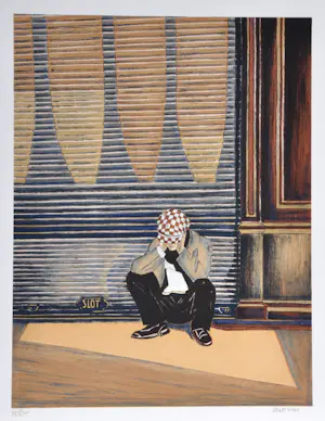 Bruno Vekemans - Clochard, gesigneerde lithografie kaufen? Bieten Sie von 220!