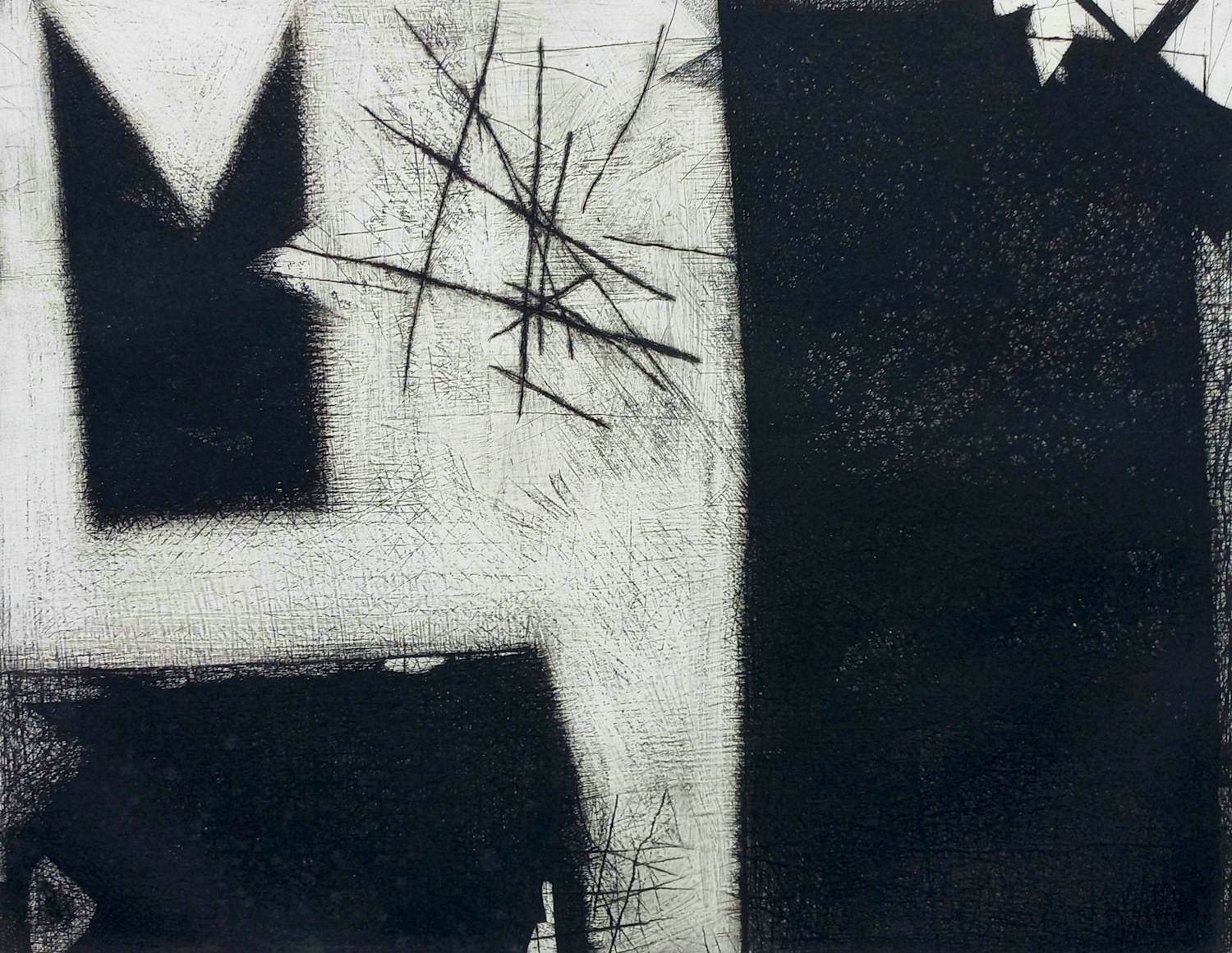 Guillaume Le Roy - Abstracte compositie, aquatint ets kopen? Bied vanaf 60!