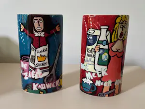 Plateelbakkerij Schoonhoven - Kunstaardewerken Suiker en melkhouder ontwerp Johan Huijzer kopen? Bied vanaf 28!