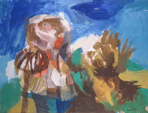Aart Roos - Gouache, Abstracte compositie (Groot) kopen? Bied vanaf 1!