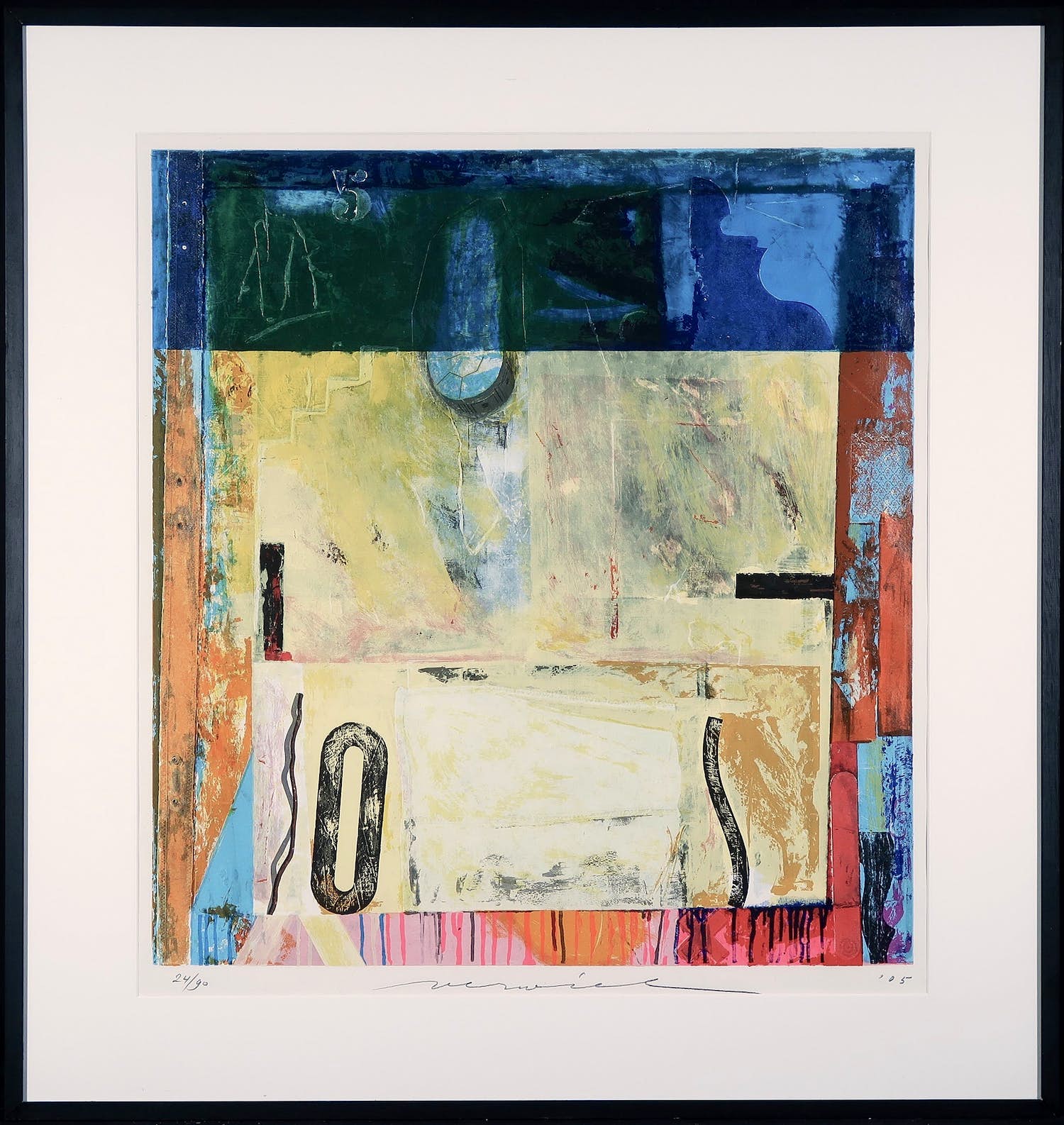 Jos Verwiel - Zeefdruk, Vitrina - Ingelijst (Groot) verkocht voor € 50!