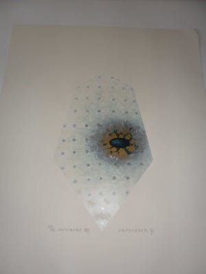 Bert Vredegoor - Zeefdruk, titel, "Miserere VIII ". kopen? Bied vanaf 20!