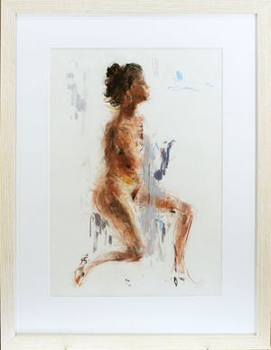 Hans Hellingwerf - Pastel/Krijt. Model, "Anoek". kopen? Bied vanaf 80!
