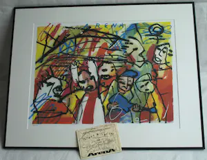 Herman Brood - Ingelijste zeefdruk , ArenA Amsterdam , Ajax – met certificaat – 71 x 91 cm kopen? Bied vanaf 250!