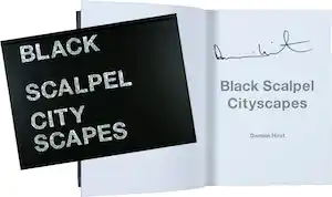 Damien Hirst - Gesigneerd boek - Black Scalpel Cityscapes vendu pour 170€ !