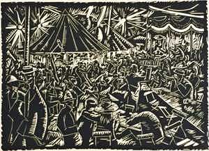 Herman Bieling - Kermis bij De Doelen Rotterdam verkocht voor € 20!