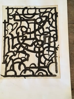 Gerard Huijsser - C4992-23, Abstracte voorstelling kopen? Bied vanaf 75!