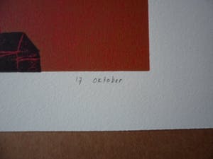 Henriette Boerendans - Houtsnede, titel, 17 Oktober. kopen? Bied vanaf 40!