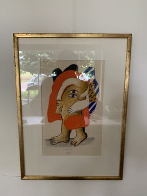 Horst Antes - Figur Blau-Braun-Rot - litho - 1965 - oplage 100 ex kopen? Bied vanaf 295!