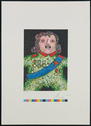 Enrico Baj - Litho en reliëfdruk, De kleine generaal kopen? Bied vanaf 40!