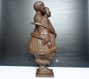 Brons (Onbekend) - "verbonden" Uniek beeld!! kopen? Bied vanaf 10!