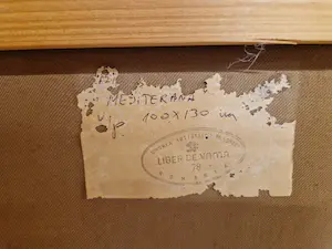 Calin Beloescu - Roemeens magisch Realist - GROOT olieverf "Mediterana" - gesigneerd kopen? Bied vanaf 1!