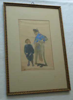 AcheterMaarten Jungmann - Ingelijste aquarel , Twee figuren....? Enchérissez de 50!