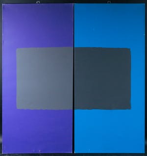 Hugo van Valkenburg - Acryl op doek, Grijs/kleurspiegel kopen? Bied vanaf 1!