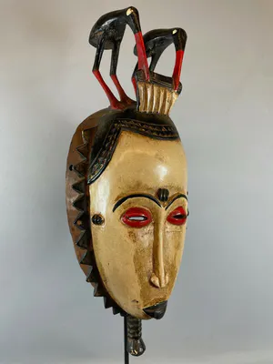 Baule - 220108 - African Tribal Used Baule mask - Iv. Coast. kopen? Bied vanaf 65!