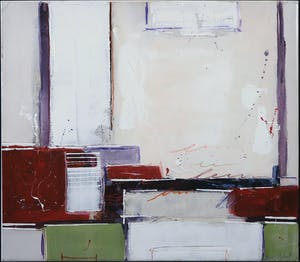 Ron van der Werf - Handbewerkte zeefdruk gelijmd op kunststof op doek, Building (met ophangsysteem) kopen? Bied vanaf 1!