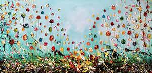 Gena - Flowers Blue verkocht voor € 300!