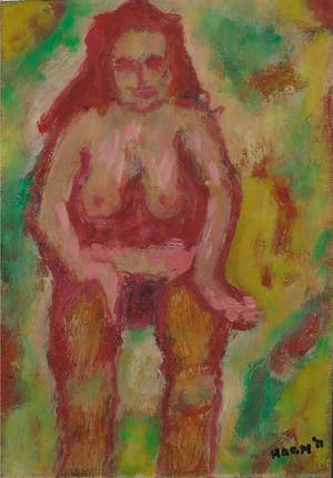 Pieter Haan - Acryl op board, Lot van twee werken met figuren - Ingelijst kopen? Bied vanaf 1!