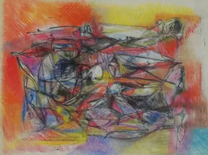 Silvin Bronkart - Prächtige, farbenfrohe abstrakte Komposition aus dem Jahr 1957 kopen? Bied vanaf 650!