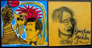 Corneille - tekening + gem. techniek + foto + handgeschreven teksten: Gustav Mahler - 1993 kopen? Bied vanaf 1495!