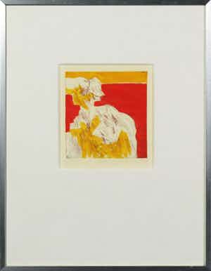 Jan Sierhuis - Ets, Zonder titel - Ingelijst verkocht voor € 20!