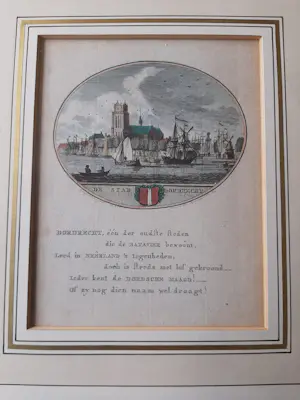 Anna Catharina Brouwer - 18e -eeuwse gravure, Gezicht op Dordrecht kaufen? Bieten Sie von 25!