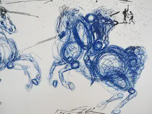 Salvador Dali - De Blauwe Ruiters, originele gravure kopen? Bied vanaf 200!