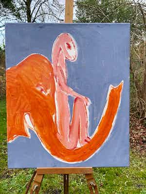 Anton Vrede - Oliverfschilderij ' Rustig' (2005) verkocht voor € 115!