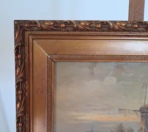 Onbekend - Gesigneerd - Landschap met molens - 19e eeuw kopen? Bied vanaf 10!