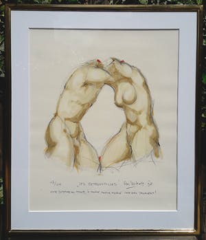 Kees Verkade - Les retrouvailles, litho (prachtig ingelijst, best groot) kopen? Bied vanaf 295!