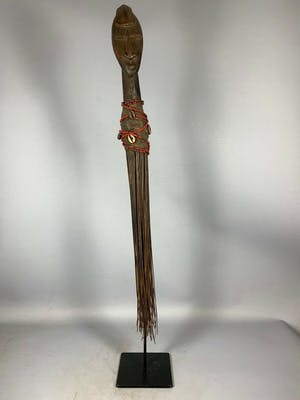 Dogon - 201218 - Old Tribal used African Dogon broom with head - Mali. kopen? Bied vanaf 65!