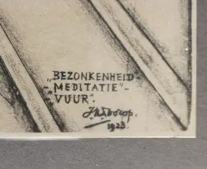 Jan Toorop - Twee werken. Bezonkenheid. Meditatie. Vuur. En kopen? Bied vanaf 1!