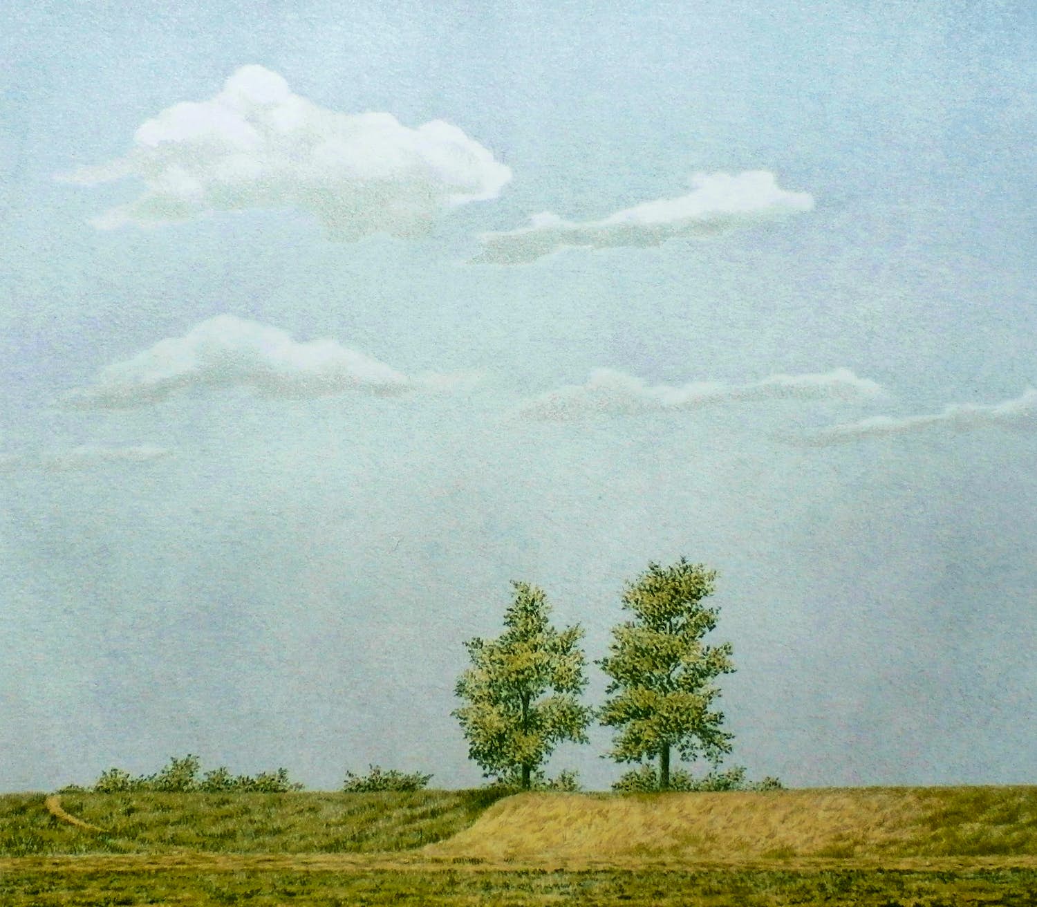 Edgar Fernhout - Kleurenlitho Zomer Landschap verkocht voor € 20!