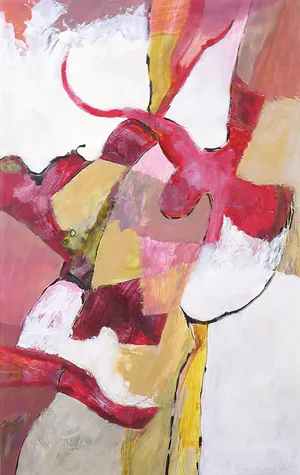 Theo Reusing - Acryl op papier, Zonder titel - Ingelijst kopen? Bied vanaf 1!