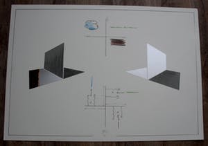 Marinus Boezem - Kleurenlitho met collage - 1984 kopen? Bied vanaf 175!