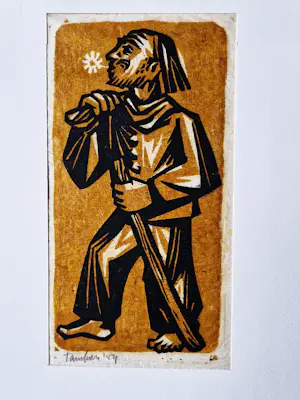 Ger Tamboer - drie in 1954 gemaakte kleuren houtsnedes / diverse voorstellingen - gesigneerd kopen? Bied vanaf 38!