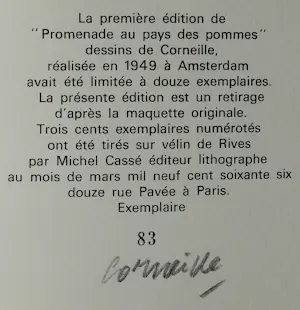 Corneille - Boekje: promenade au pays des pommes - 1966(gesigneerd) kaufen? Bieten Sie von 79!