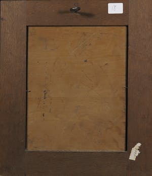 Henri van Daalhoff - Olieverf op paneel, Interieur met vrouw en kind - Ingelijst kopen? Bied vanaf 150!