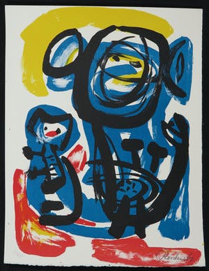 Anton Rooskens - Litho, Twee dieren kopen? Bied vanaf 200!