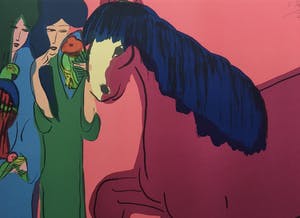 Walasse Ting - litho ‘Red Horse’ - 1981 kopen? Bied vanaf 395!