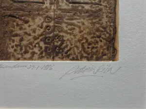 Enric Adsera Riba - ABSTRACTIE / KLEURETS + RELIEF / 39x33cm / SIG / 1986 / PASSE kopen? Bied vanaf 25!