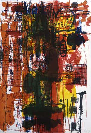 Rik van Iersel - Kleurenlitho STORYTELLER Handgesigneerd. verkocht voor € 55!