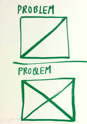 A.R. Penck - Litho, Problem verkocht voor € 1!