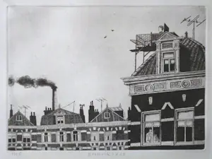 Herman Berserik - Stadsgezicht, aquatint ets kaufen? Bieten Sie von 195!